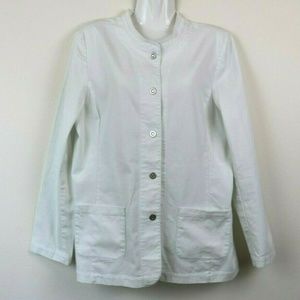 Eileen Fisher Womens Jacket White Lightweight